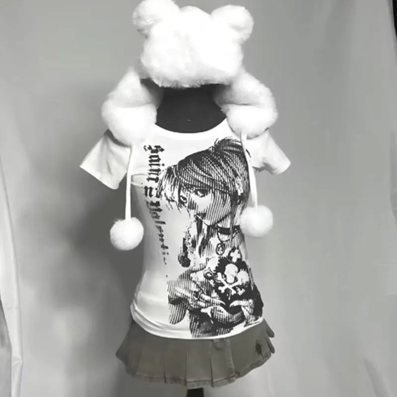 Anime Streetwear Crop Tee