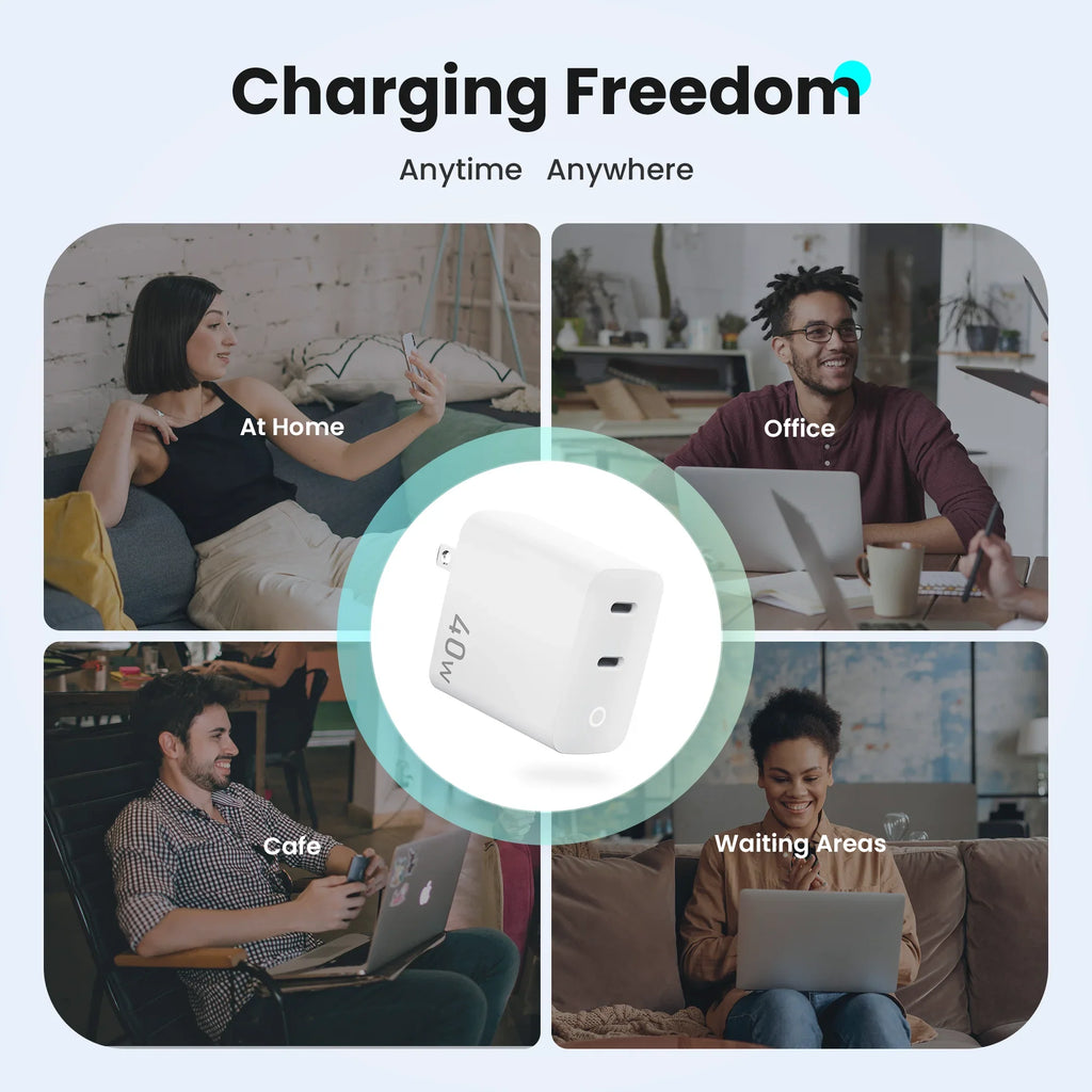 Ultra-Fast USB-C Charger Duo