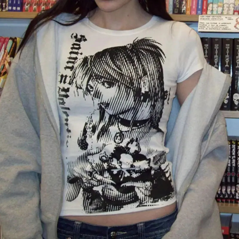 Anime Streetwear Crop Tee